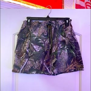 forest khaki mini skirt